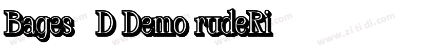 Bages 3D Demo rudeRi字体转换